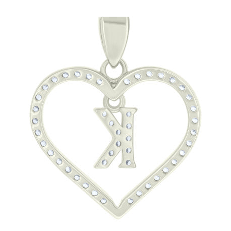 925 Sterling Silver Pendant "K"
