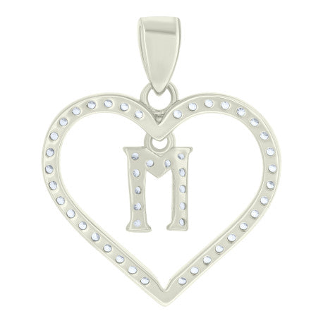 925 Sterling Silver Pendant "M"