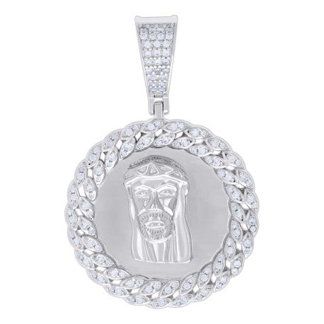 925 Sterling Silver Pendant Moissanite 0.69 Ctw