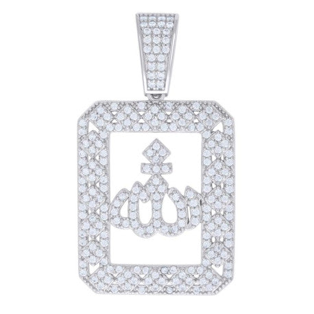925 Sterling Silver Pendant Moissanite 1.36 Ctw