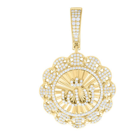 925 Sterling Silver Pendant Moissanite 1.46 Ctw