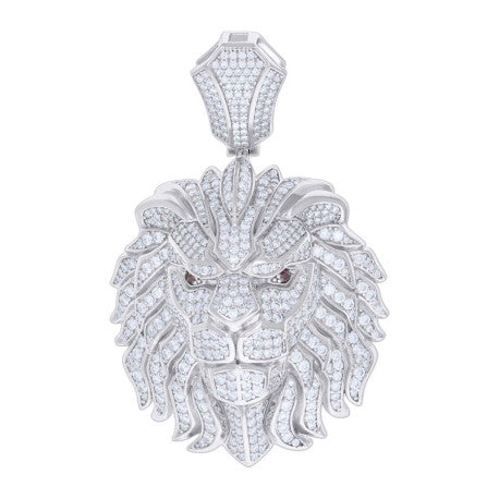925 Sterling Silver Pendant Moissanite 7.15 Ctw