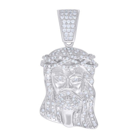 925 Sterling Silver Pendant Moissanite Ctw 0.64