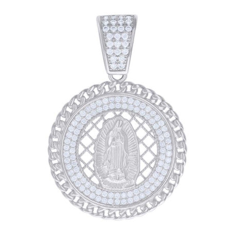 925 Sterling Silver Pendant Moissanite Ctw 0.84