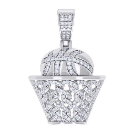 925 Sterling Silver Pendant Moissanite Ctw 1.01