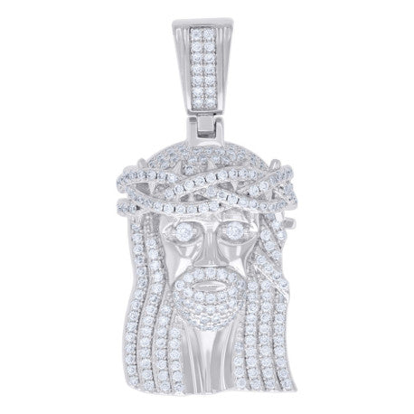 925 Sterling Silver Pendant Moissanite Ctw 1.15