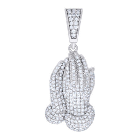 925 Sterling Silver Pendant Moissanite Ctw 1.34