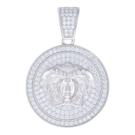 925 Sterling Silver Pendant Moissanite Ctw 1.99