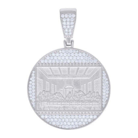 925 Sterling Silver Pendant Moissanite Ctw 2.24