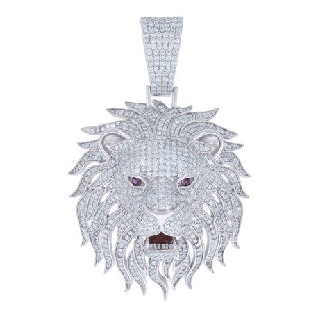 925 Sterling Silver Pendant Moissanite Ctw R: 10.8