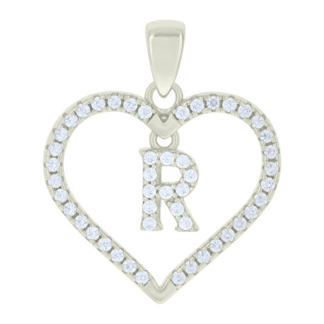 925 Sterling Silver Pendant "R"