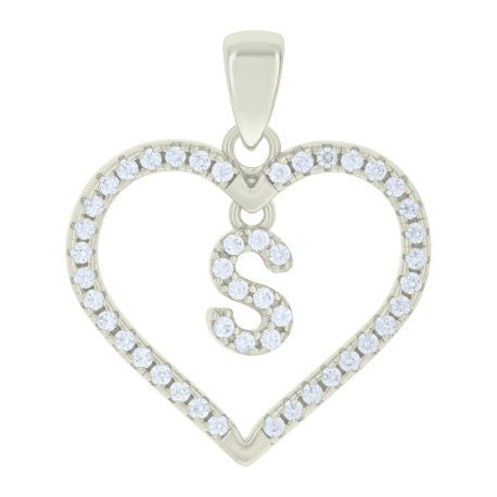 925 Sterling Silver Pendant "S"