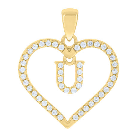 925 Sterling Silver Pendant "U"