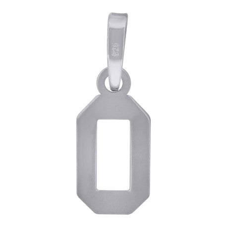 925 Sterling Silver Number Pendant "0"