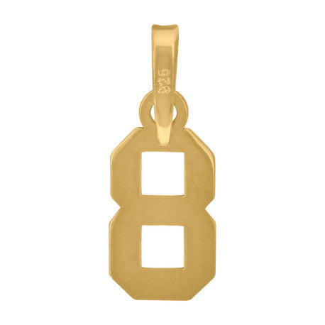 925 Sterling Silver Number Pendant "8"