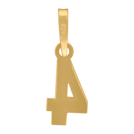 925 Sterling Silver Number Pendant "4"