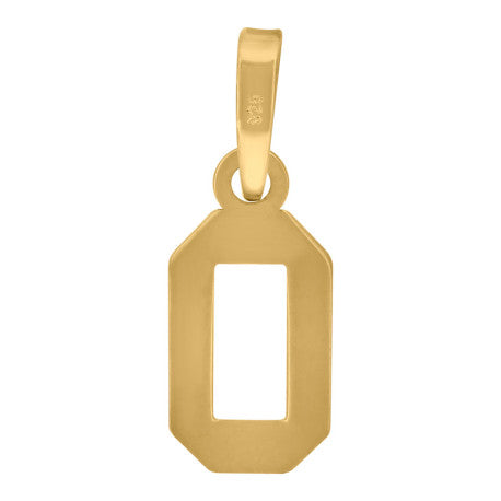 925 Sterling Silver Number Pendant "0"