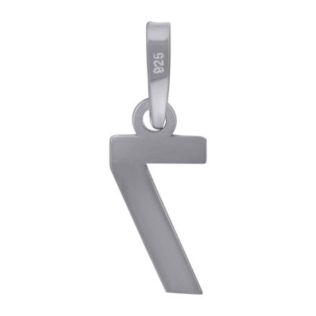 925 Sterling Silver Number Pendant "7"