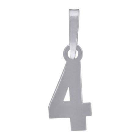 925 Sterling Silver Number Pendant "4"