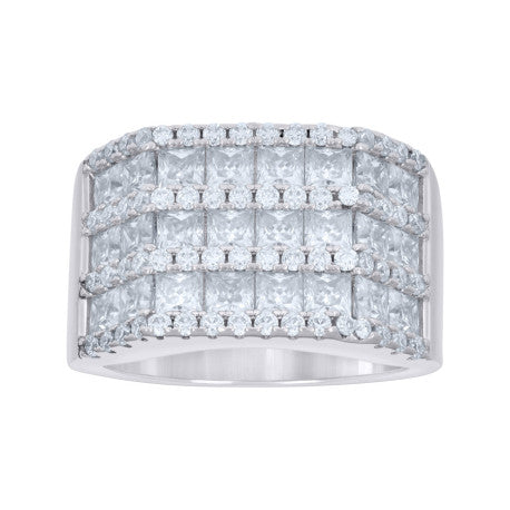925 Sterling Silver R:0.99Ctw, B:7.42Ctw Moissanit