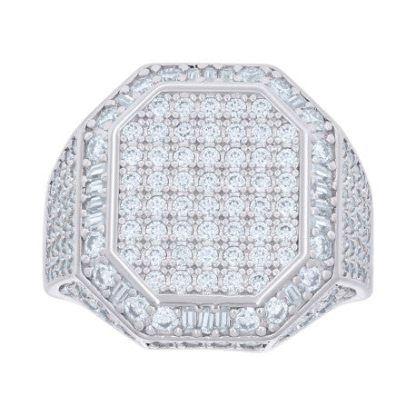 925 Sterling Silver R:2.81Ctw, B:0.50Ctw Moissanit