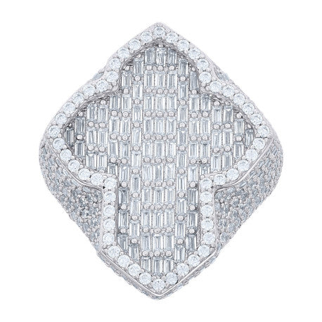 925 Sterling Silver R:3.32Ctw ,B:2.50Ctw Moissanite