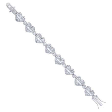 925 Sterling Silver R:3.36Ctw, B:2.38Ctw Moissanit