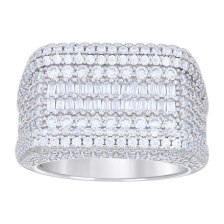 925 Sterling Silver R:3.83Ctw, B:0.79Ctw Moissanit