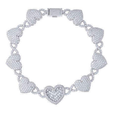 925 Sterling Silver R:7.21Ctw, B:1.08Ctw Moissanit