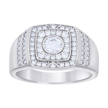 925 Sterling Silver Ring Moissanite Ctw 1.25