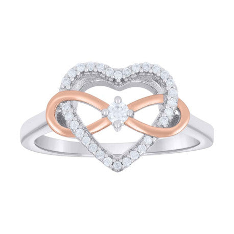 925 Sterling Silver Ring S5-S9 Moissanite Ctw 0.18