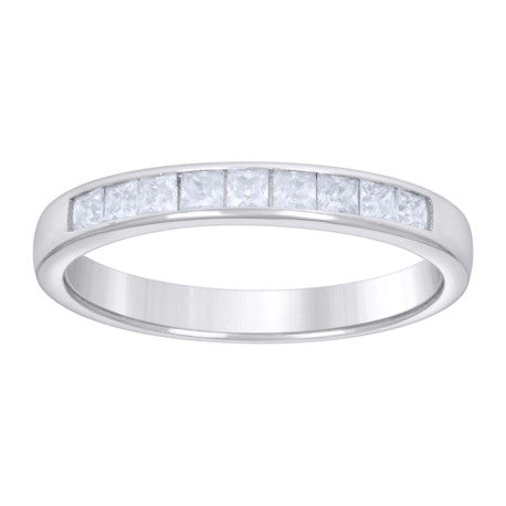 925 Sterling Silver 0.80Ctw Moissanite Ring S5-S9