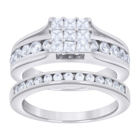 925 Sterling Silver Ring S6-S10 Moissanite Ctw R:1