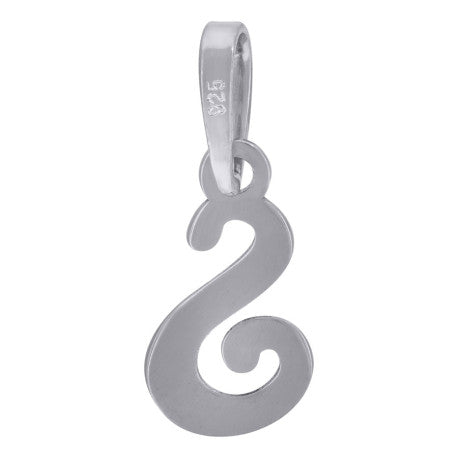 925 Sterling Silver "S" Initial Pendant