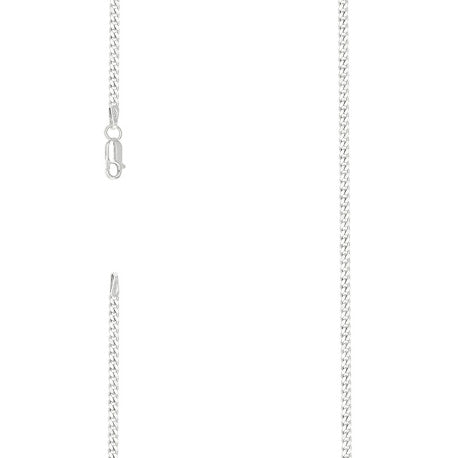 925 Sterling Silver Solid Classic Cuban Chain Silver 070 2.5mm