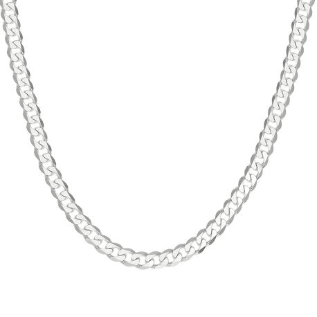 925 Sterling Silver Solid Classic Cuban Chain Silver 180 7mm