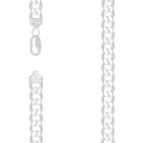 925 Sterling Silver Solid Classic Cuban Chain Silver 300 11mm