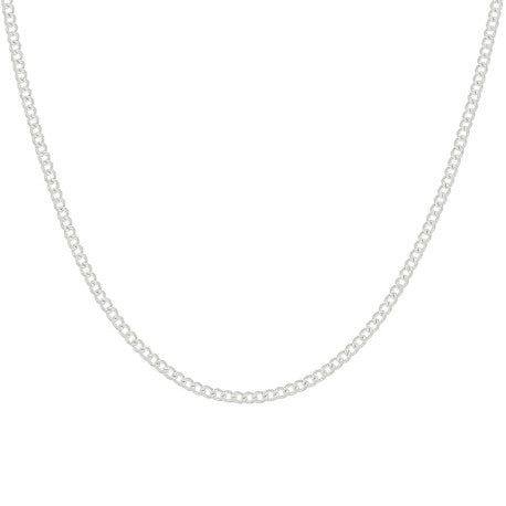 925 Sterling Silver Solid Pave Classic Cuban Chain Silver 080 3mm