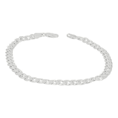 925 Sterling Silver Solid Pave Classic Cuban Chain Silver 120 5mm