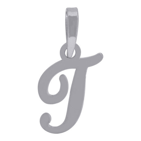 925 Sterling Silver "T" Initial Pendant