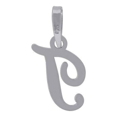 925 Sterling Silver "T" Initial Pendant