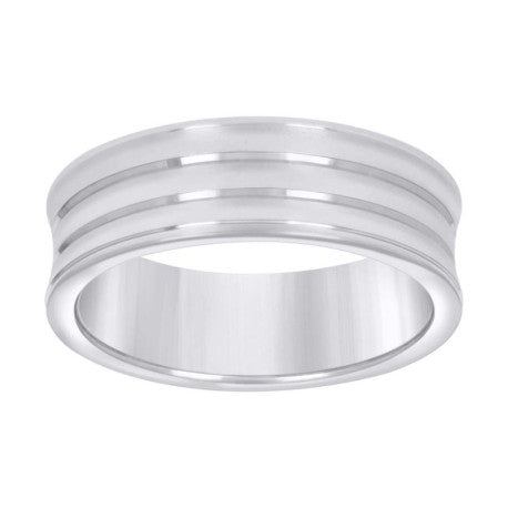 925 Sterling Silver Wedding Band 7mm S8-S14