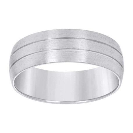 925 Sterling Silver Wedding Band 7mm S8-S14