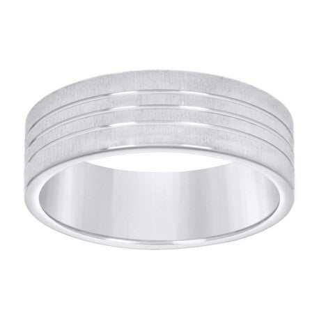 925 Sterling Silver Wedding Band 7mm S8-S14