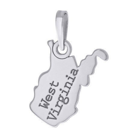 925 Sterling Silver West Virginia Pendant