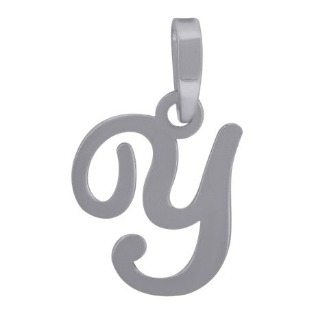 925 Sterling Silver "Y" Initial Pendant