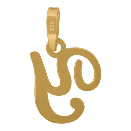 925 Sterling Silver "Y" Initial Pendant