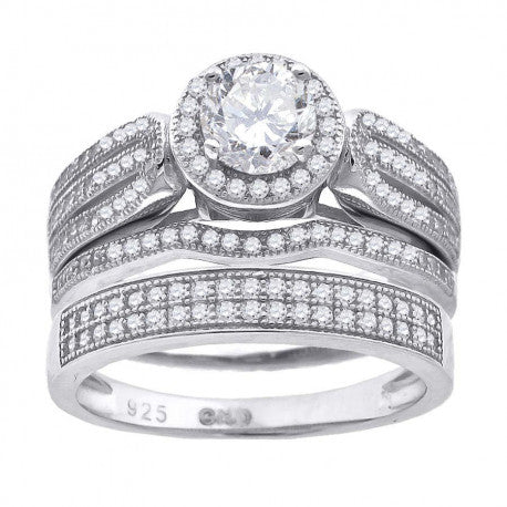 925 Trio Cz Ring