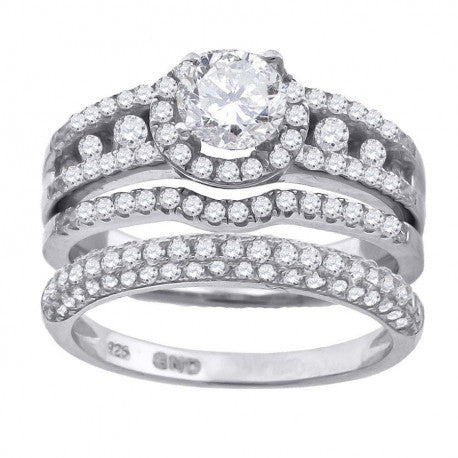 925 Trio Cz Ring