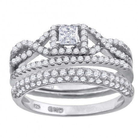 925 Trio Cz Ring